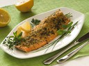 salmon trout with lime and coriander
