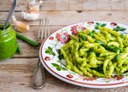 Pasta with arugula pesto