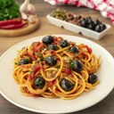 PASTA ALLA PUTTANESCA WITH ANCHOVIES AND CAPERS